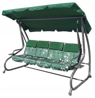 Huśtawka rodzinna 2w1 bujana rozkładana ławka 4-osobowa [8078 MOT]