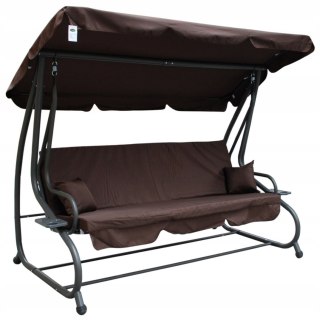 Duża huśtawka rozkładana leżanka ogrodowa 2w1 4os. [8011.CB]