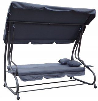 Duża huśtawka rozkładana leżanka ogrodowa 2w1 4os. [8011.SZ]