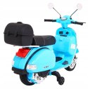 Skuter Vespa elektryczny dla dzieci + Kółka pomocnicze + Audio + Ekoskóra + EVA + Wolny Start