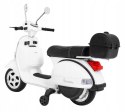 Skuter Vespa elektryczny dla dzieci + Kółka pomocnicze + Audio + Ekoskóra + EVA + Wolny Start