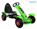 Gokart na pedały Racing XL dla dzieci 3+ + Pompowane koła + Regulacja fotela + Wolny bieg