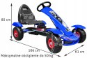 Gokart na pedały Racing XL dla dzieci 3+ + Pompowane koła + Regulacja fotela + Wolny bieg