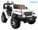 [JWR555] Jeep Wrangler Rubicon [4X45W, 10Ah] koła EVA, pokrowiec, pilot, LED, MP3, BT - biały