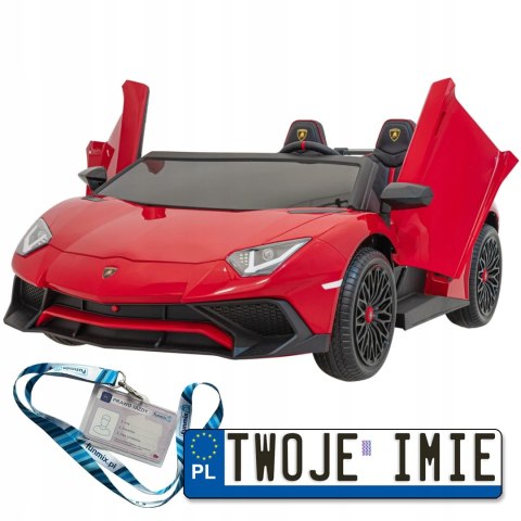 Lamborghini Aventador SV Auto z Pilotem i Ekoskórą, Panelem Audio