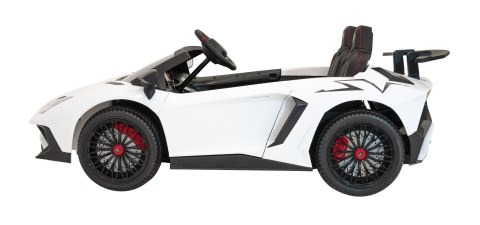 Lamborghini Aventador SV Auto z Pilotem Pojazd na akumulator Ekoskóra Panel Audio