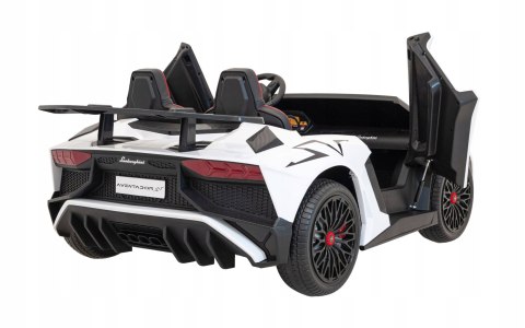 Lamborghini Aventador SV Auto z Pilotem Pojazd na akumulator Ekoskóra Panel Audio