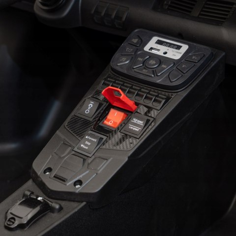 Lamborghini Aventador SV Auto z Pilotem Pojazd na akumulator Ekoskóra Panel Audio