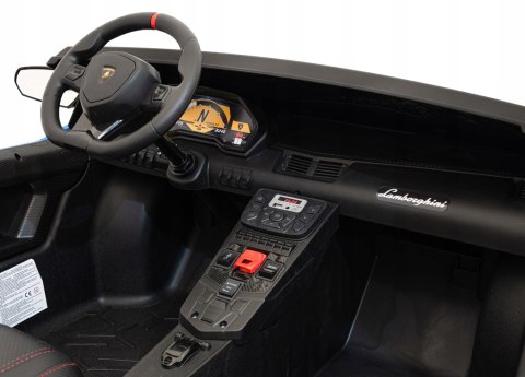 Lamborghini Aventador SV Auto z Pilotem Pojazd na akumulator Ekoskóra Panel Audio