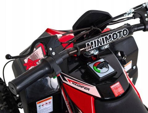 [ATV-11E] Quad HIPERFECT 35km/h [1000W, 12Ah-48V] silnik bezszczotkowy 48V, koła pompowane, hamulce tarczowe, LED - czerwony