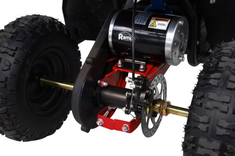 [ATV-11E] Quad HIPERFECT 35km/h [1000W, 12Ah-48V] silnik bezszczotkowy 48V, koła pompowane, hamulce tarczowe, LED - czerwony