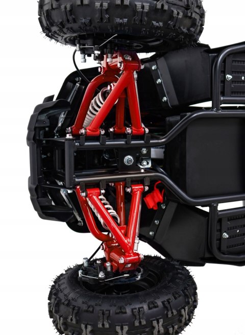 [ATV-11E] Quad HIPERFECT 35km/h [1000W, 12Ah-48V] silnik bezszczotkowy 48V, koła pompowane, hamulce tarczowe, LED - czerwony