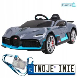 Bugatti Divo na akumulator z Pilotem Pojazd dla dzieci EVA Wolny Start LED MP3