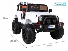 Terenówka Jeep All Terrain 2x45W z Pilotem Auto na akumulator Światła Dźwięki