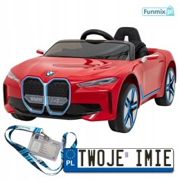 Autko BMW i4 na akumulator dla dzieci + Wolny Start + EVA + Ekoskóra + Audio LED + Pilot