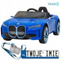 BMW i4 2x25W Autko na akumulator z Pilotem Wolny Start EVA Ekoskóra LED