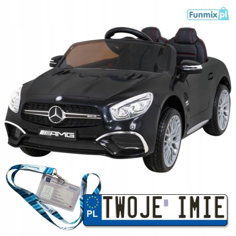 Mercedes Benz AMG SL65 S elektryczny dla dzieci Pilot Audio LED Ekoskóra EVA Wolny Start