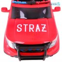 SUV Straż Pożarna na akumulator z Pilotem dla dzieci z Syrenami Światła Megafon Wolny Start