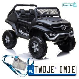 Auto na Akumulator Mercedes Unimog Ekoskóra 4x45W EVA LED