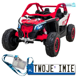 Maverick Turbo RR Buggy na akumulator Ekoskóra Koła EVA Mp3 USB Bluetooth LED Pasy