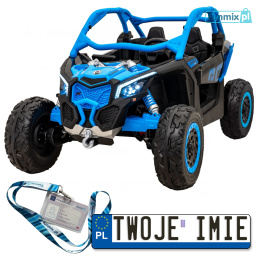 Maverick Turbo RR Buggy na akumulator Ekoskóra Koła EVA Mp3 USB Bluetooth LED Pasy