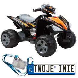 Pojazd Quad na akumulator Duże Koła klakson LED MP3