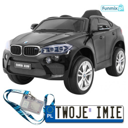 Auto BMW X6M elektryczne na akumulator lakier pilot EVA audio LED
