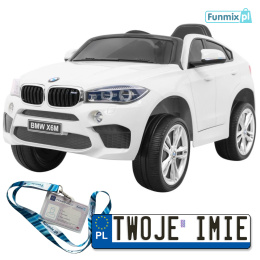 Auto BMW X6M elektryczne na akumulator pilot EVA wolny start audio LED