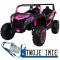 Auto Buggy ATV racing na akumulator różowy napęd 4X4 pilot MP3 LED