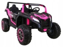 Auto Buggy ATV racing na akumulator różowy napęd 4X4 pilot MP3 LED