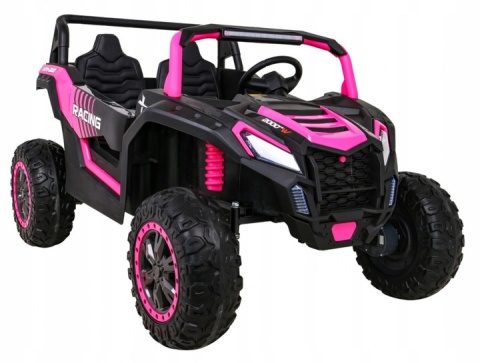 Auto Buggy ATV racing na akumulator różowy napęd 4X4 pilot MP3 LED