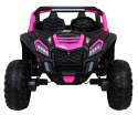 Auto Buggy ATV racing na akumulator różowy napęd 4X4 pilot MP3 LED
