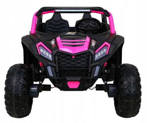 Auto Buggy ATV racing na akumulator różowy napęd 4X4 pilot MP3 LED