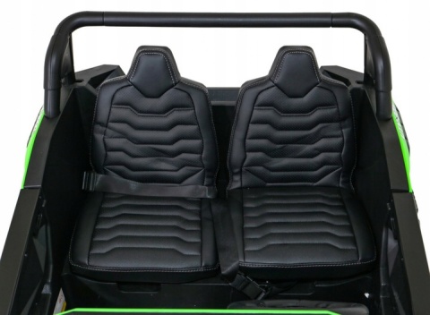 Auto Buggy ATV racing na akumulator zielony napęd 4X4 pilot MP3 LED