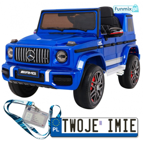 Mercedes AMG G63 Auto Lakierowane na akumulator pilot MP3 LED EVA pasy