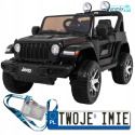 [JWR555] Jeep Wrangler Rubicon [4X45W, 14Ah) koła EVA, pokrowiec, pilot, LED, MP3, BT - czarny