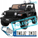 [JWR555] Jeep Wrangler Rubicon [4X45W, 14Ah) koła EVA, pokrowiec, pilot, LED, MP3, BT - czarny