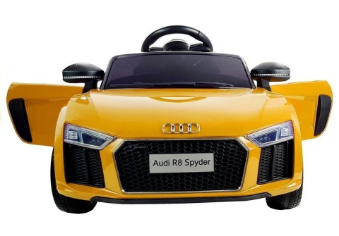 Audi R8 Spyder Lakierowane 2x45W Auto na Akumulator ekoskóra EVA LED MP3