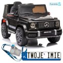 Mercedes G63 AMG Lakierowane Auto na Akumulator Ekoskóra EVA LED MP3