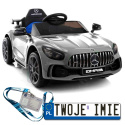 Mercedes GTR Lakierowane Auto na Akumulator Pilot Ekoskóra EVA LED
