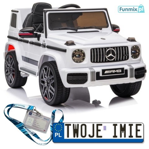 Mercedes G63 AMG Pojazd 2x45W na Akumulator z pilotem Ekoskóra EVA LED