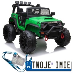 Auto Pojazd na akumulator Jeep 2x200W Ekoskóra Bluetooth EVA LED