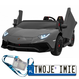 Auto lamborghini aventador SV na akumulator pilot EVA audio LED