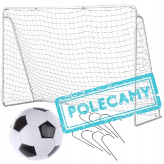 Duża bramka piłkarska z siątką dla dzieci 300x205x120 cm + piłka [ZOG.XY-G300A]