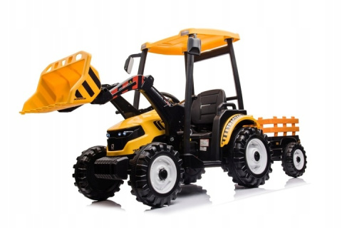 MEGA Traktor D68 Z Przyczepką Pojazd z Bluetooth Klaksonem ekoskórą MP3