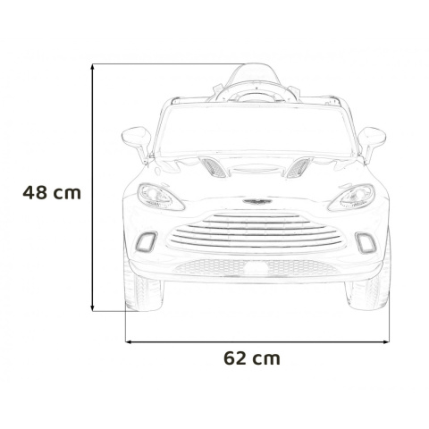 Aston Martin DBX Auto na akumulator Pilot EVA Pasy Wolny Start Audio LED