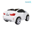 BMW X6M XXL Lakierowane Auto na akumulator Pilot Ekoskóra Pasy Wolny Start MP3 LED