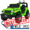 [JWR555] Jeep Wrangler Rubicon [4X45W, 14Ah] koła EVA, pokrowiec, pilot, LED, MP3, BT - zielony