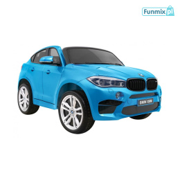 BMW X6M XXL Lakierowane Auto na akumulator Pilot Ekoskóra Pasy Wolny Start MP3 LED