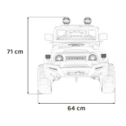 Toyota FJ Cruiser dla dzieci + Pilot + Napęd 4x4 + Audio LED + EVA + Wolny Start